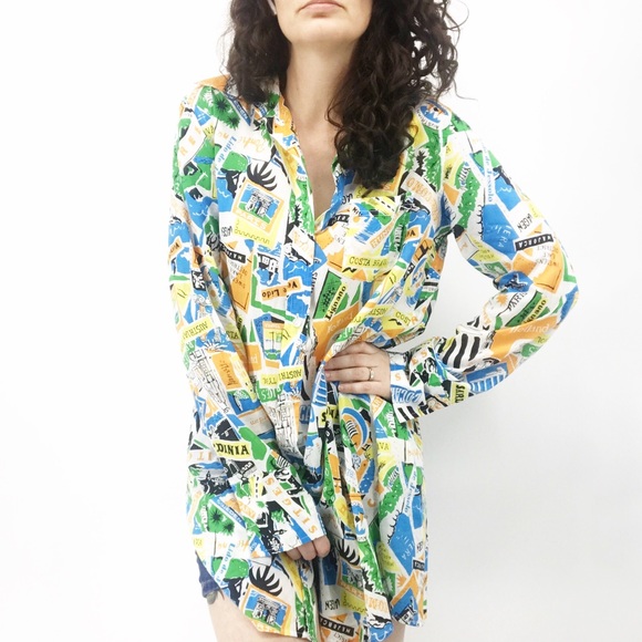 J. Crew Tops - J. Crew : Travel Print Shirtdress Size Small